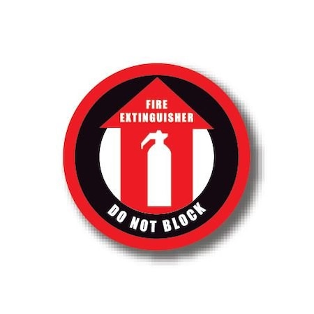 Ergomat 32in CIRCLE SIGNS - Fire Extinguisher Do Not Block DSV-SIGN 1024 #0234 -UEN